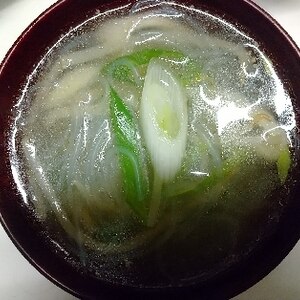 豆もやしと春雨のスープ